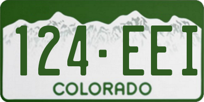 CO license plate 124EEI