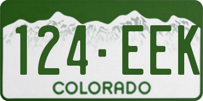 CO license plate 124EEK