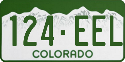 CO license plate 124EEL