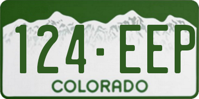 CO license plate 124EEP