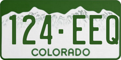CO license plate 124EEQ