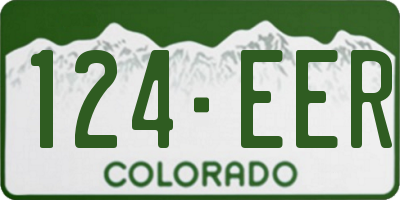 CO license plate 124EER