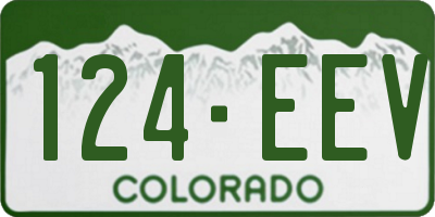 CO license plate 124EEV