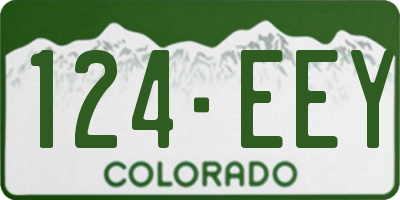 CO license plate 124EEY