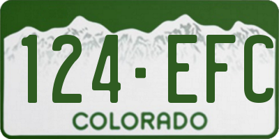 CO license plate 124EFC