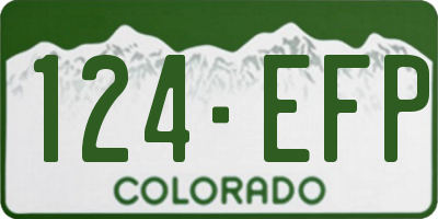 CO license plate 124EFP