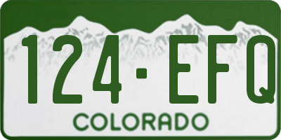 CO license plate 124EFQ