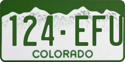 CO license plate 124EFU