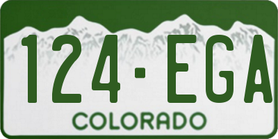 CO license plate 124EGA