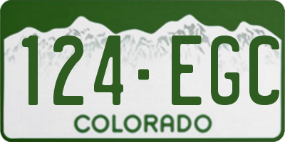 CO license plate 124EGC