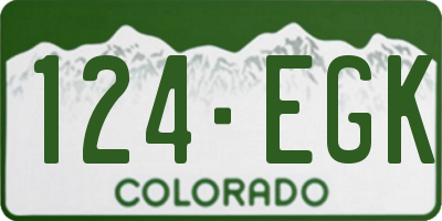 CO license plate 124EGK