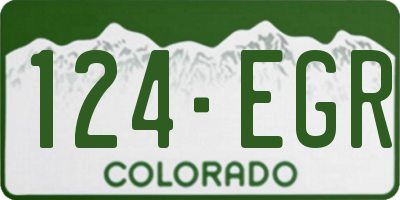 CO license plate 124EGR