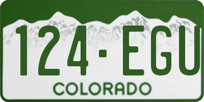 CO license plate 124EGU