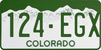 CO license plate 124EGX