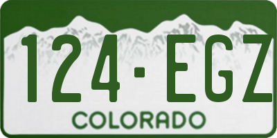 CO license plate 124EGZ