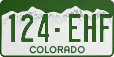 CO license plate 124EHF