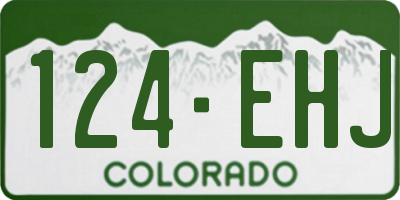 CO license plate 124EHJ