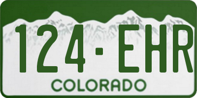 CO license plate 124EHR