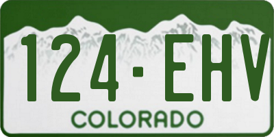 CO license plate 124EHV