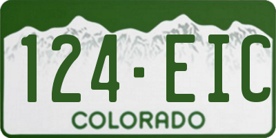 CO license plate 124EIC