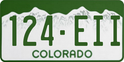 CO license plate 124EII