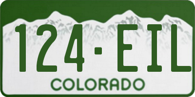 CO license plate 124EIL