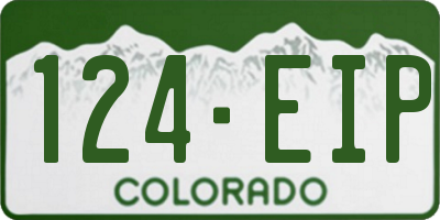 CO license plate 124EIP