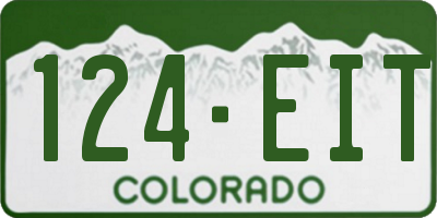 CO license plate 124EIT