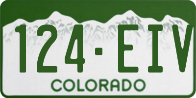 CO license plate 124EIV