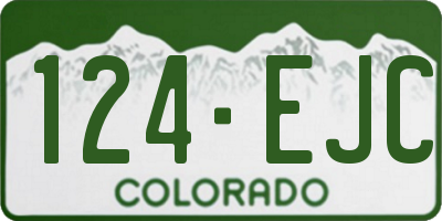 CO license plate 124EJC