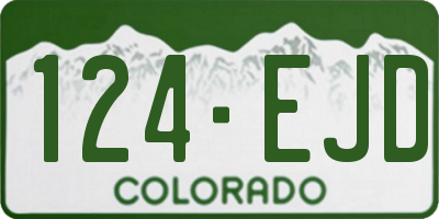 CO license plate 124EJD