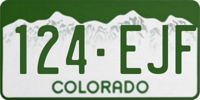 CO license plate 124EJF