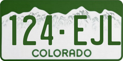 CO license plate 124EJL