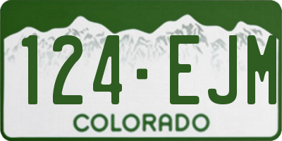 CO license plate 124EJM