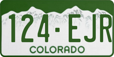 CO license plate 124EJR