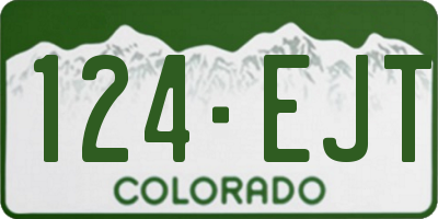 CO license plate 124EJT