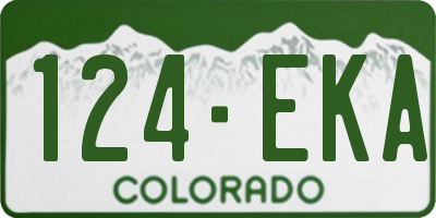 CO license plate 124EKA