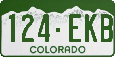 CO license plate 124EKB
