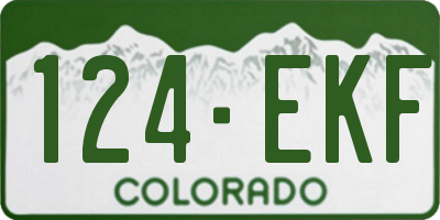 CO license plate 124EKF