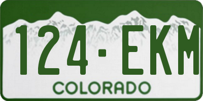 CO license plate 124EKM