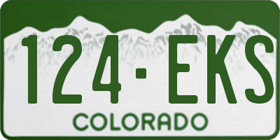 CO license plate 124EKS