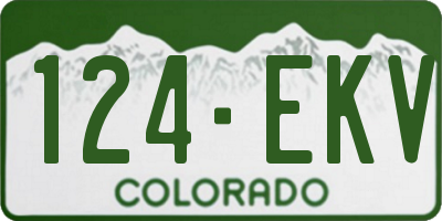 CO license plate 124EKV