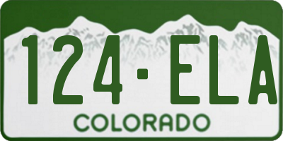 CO license plate 124ELA