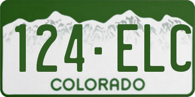 CO license plate 124ELC