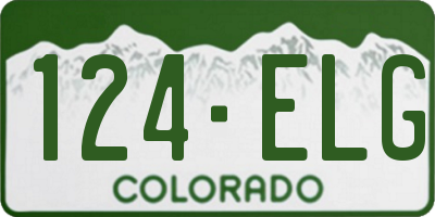 CO license plate 124ELG