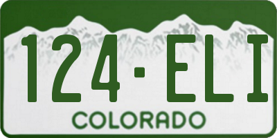 CO license plate 124ELI