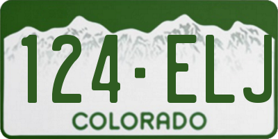 CO license plate 124ELJ