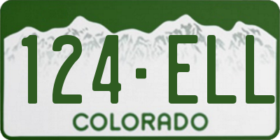 CO license plate 124ELL
