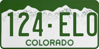 CO license plate 124ELO