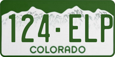 CO license plate 124ELP